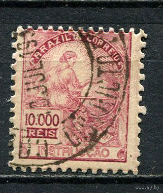 Бразилия - 1934/1936 - Образование 10000R - [Mi.425] - 1 марка. Гашеная.  (Лот 35CL)