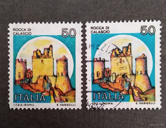 Марка Италия 1980 год Замок