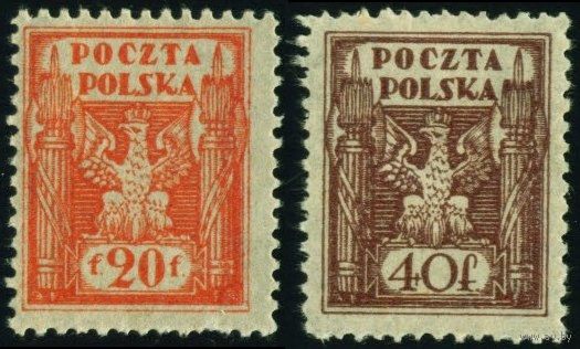Орел Польша (Верхняя Силезия) 1922 год 2 марки