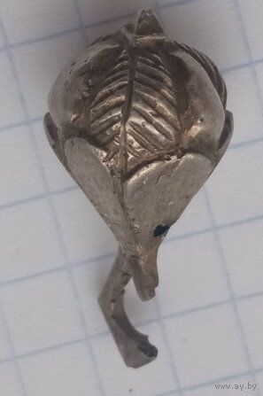 Пуговица гирька серебряная