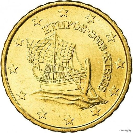10 евроцентов 2008 Кипр UNC из ролла