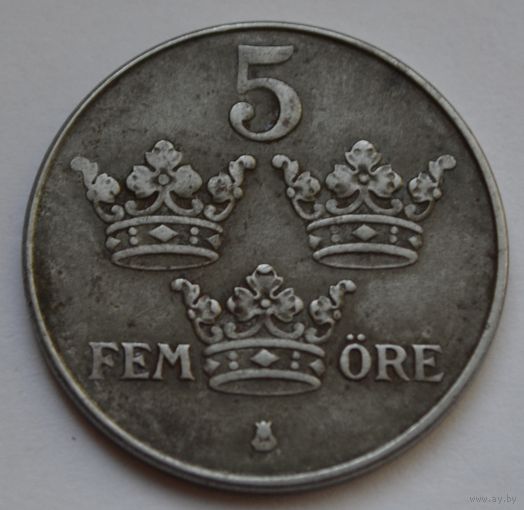 Швеция, 5 эре 1950 г. Железо.