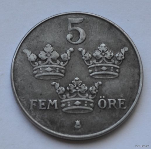 Швеция, 5 эре 1950 г. Железо.
