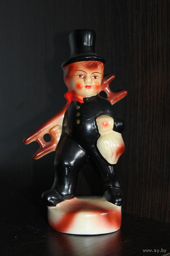 Декоративная статуэтка "Трубочист", символ удачи, клеймо.