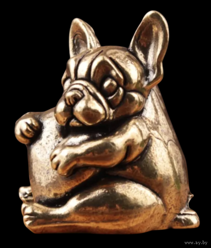Статуэтка миниатюра Бульдог Бронза