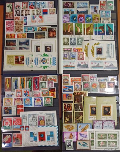 Марки СССР, полный годовой набор за 1974 год с разновидностями, Блок Айвазовский - обе бумаги, "АБКЛЯЧ" золотой рамки, высокий каталог. Смотрите фото**