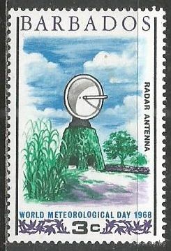 Барбадос. День метеорологии. 1968г. Mi#271.