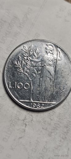 Италия 100 лир 1982
