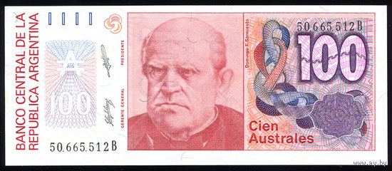 ARGENTINA/Аргентина_100 Australes_nd (1985-1990)_Pick#327.b_UNC
