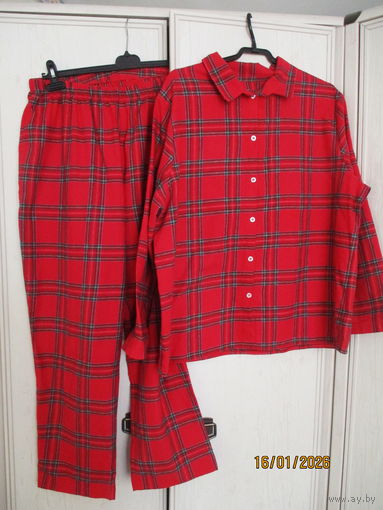 Тепленькая байковая пижама Р. 54-56