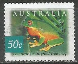 Австралия. Оранжевая лягушка. 2003г. Mi#2237.