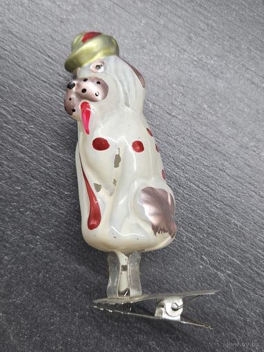 Ёлочная игрушка Пёс Мастино из набора Чиполлино СССР
