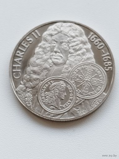 Фолклендские острова 50 пенсов 2001 г. Карл Второй