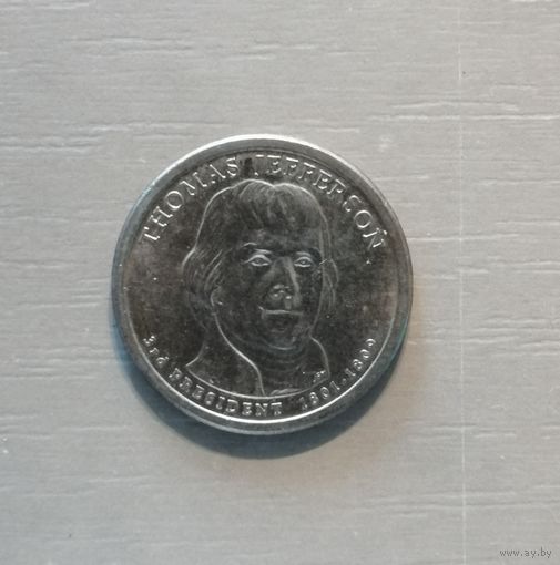 ССША 1 доллар, 2007 Президент США - Томас Джеферсон (1801-1809) Отметка МД: "P" - Филадельфия, KM# 403