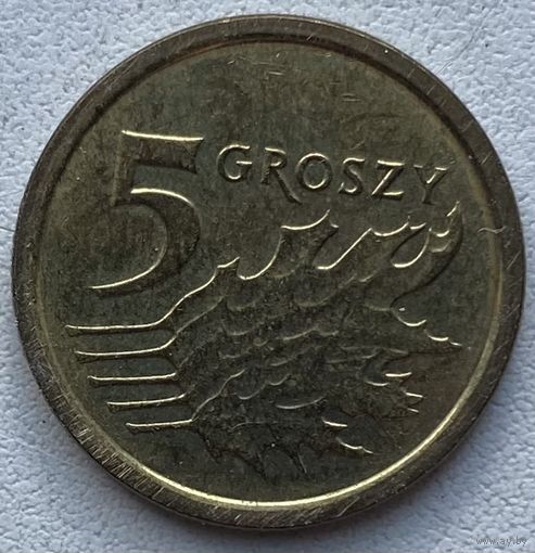 Польша 5 грошей 2015 г.