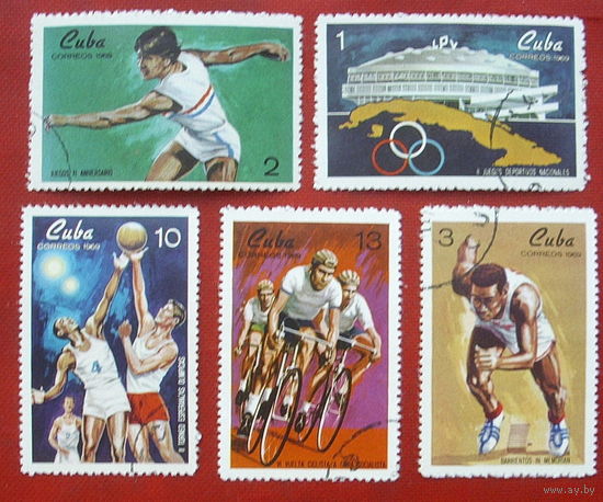 Куба. Спорт. ( 5 марок ) 1969 года. 7-9.