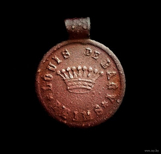 ЖЕТОН (Бирка) LOUIS DE BARY *REIMS* с керамической бутылки французского марочного вина XVIII-XIX в.в.