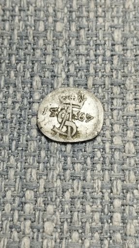 Двойной денарий 1567 г Сигизмунд 2 Август вкл.