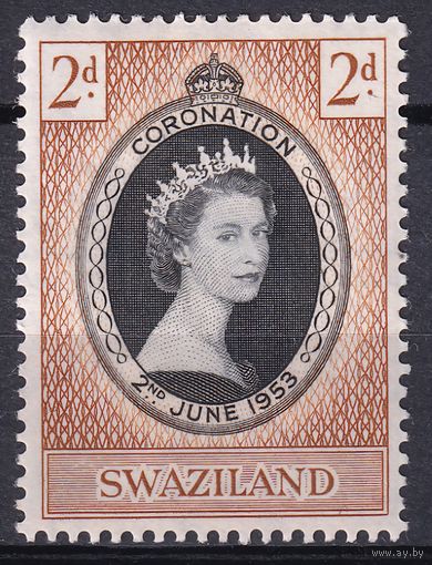 77.BrKS. Великобритания. Колонии. Свазиленд. Коронация Елизаветы II. 1953 г. 2d. Mi.#54.