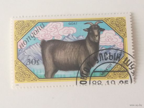 Монголия 1988. Козлы.