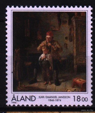 1996 Аландские о-ва искусство живопись Карл Янссон русский художник-живописец, Mi-116 1х-м**