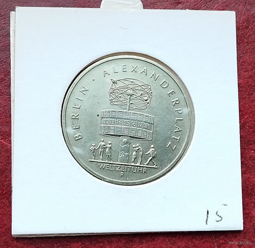 Германия - ГДР 5 марок, 1987 750 лет Берлину – Александрплац. Монета в холдере!