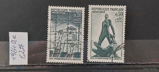РАСПРОДАЖА ФРАНЦИЯ 1964г. Полная серия. Гаш.