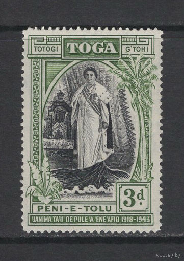 Тонга 1944** 3d Королева Салоте из династии Тупоу, 25 лет вступления на престол Mi#84