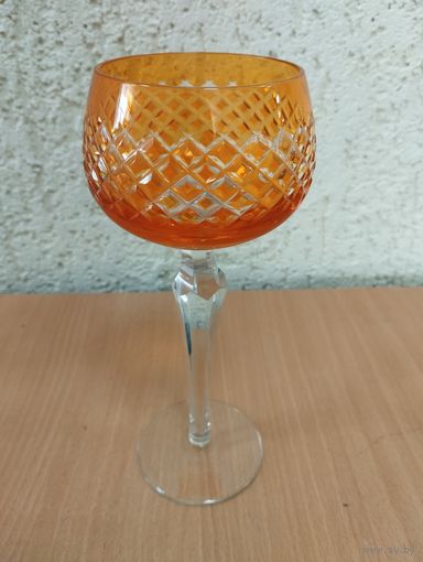 Бокал Янтарная сетка, объём 200 мл, хрусталь. Германия