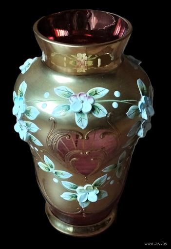 Ваза. Богемское стекло.