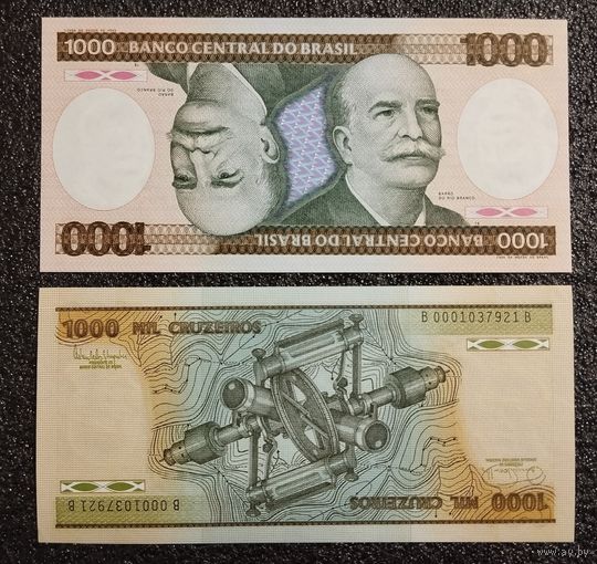 1000 крузейро Бразилия обр. 1981 г. UNC