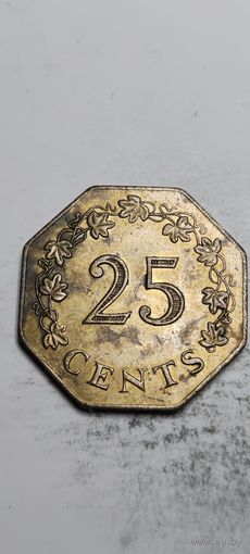 Мальта 25 цент 1975