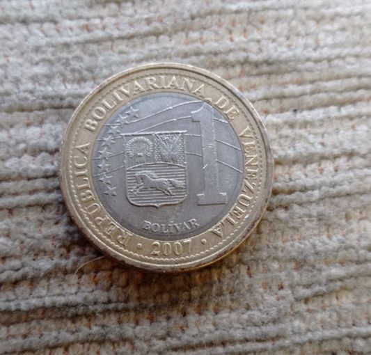 Werty71 Венесуэла 1 боливар 2007 Биметалл