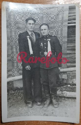 1950-е Два друга форма награды десантник СССР свадьба ретро типажи сельская местность