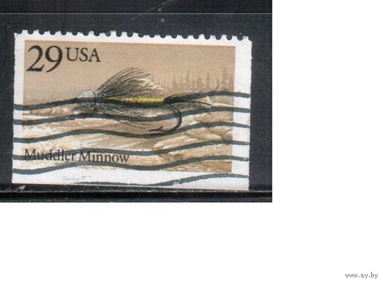 США-1991, (Мих.2144), гаш. , Рыбалка, Снасти, Крючки ,