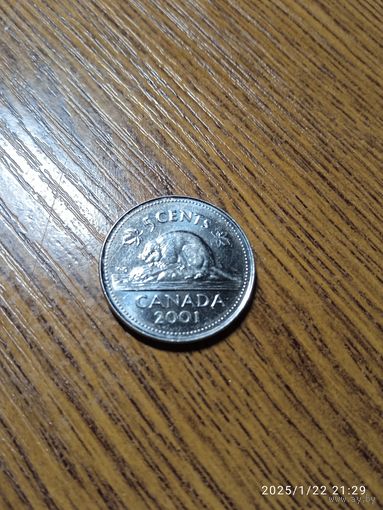 5 центов Канада 2001 год