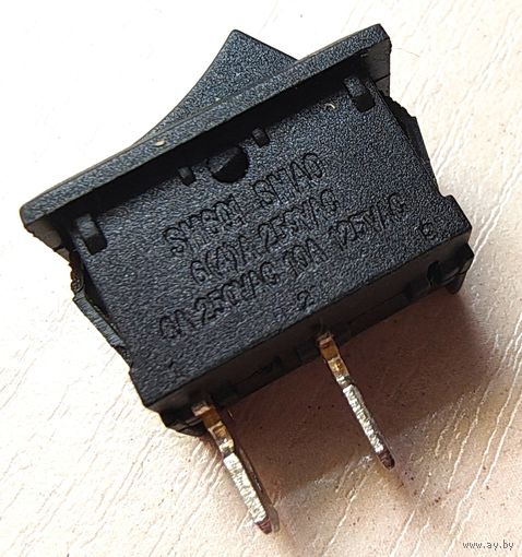 Клавишный переключатель 6А - 250В, 2 ноги. Кнопка качелька. Выключатель SM601