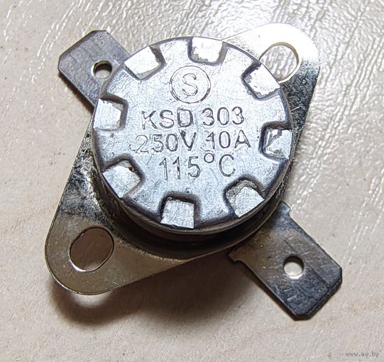 Термостат 115 градусов, нормально замкнутый 250В, 10А. Термореле KSD303 KSD. Датчик-реле температуры