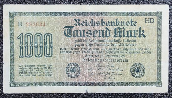1000 марок Германия 1922 г.