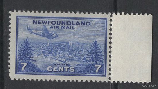 Ньюфаундленд /Newfoundland 1943** Сент-Джонс - столица провинции Ньюфаундленд и Лабрадор, АВИА Почта SG#291