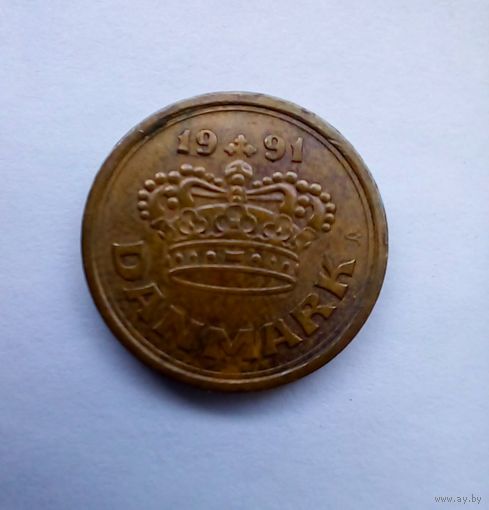 Дания 25 эре 1991 г