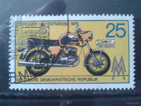 ГДР 1975 Мотоцикл с клеем без наклейки