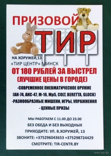 Календарик. "Призовой тир". 2011.