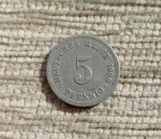 Werty71 Германия 5 пфеннигов 1908 А