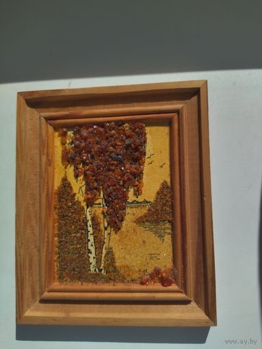 Картина. пано. янтарь натуральный.