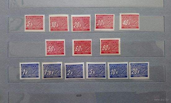 Марки. Богемия и Моравия. Рейх. 1939год