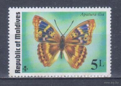 [324] Мальдивы 1975. Фауна.Бабочка.5л. MNH