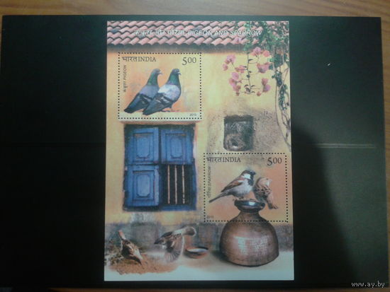 Индия 2010 Голуби** Блок
