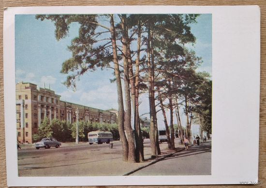 Минск. Ленинский проспект. 1965 г. ПК. Чистая.