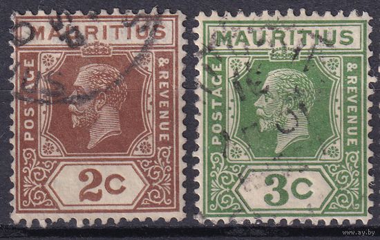 35.BrKM. Великобритания. Колонии. Маврикий. Георг V. Стандарт. 2C, 3C. 1926 г. Mi.##186/187.